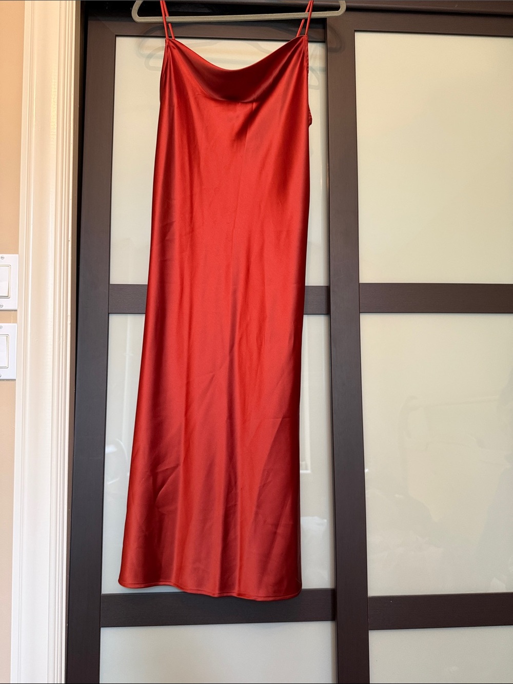Nettle’s Tale Maxi Slip Dress— Rust Red